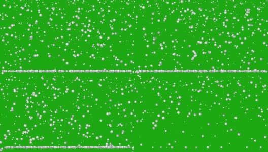 下落白色球体运动图形与绿色屏幕背景高清在线视频素材下载