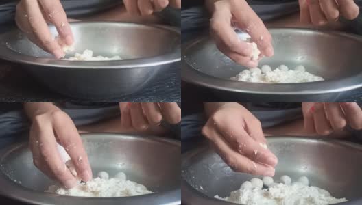 制作印度甜品rasgulla高清在线视频素材下载