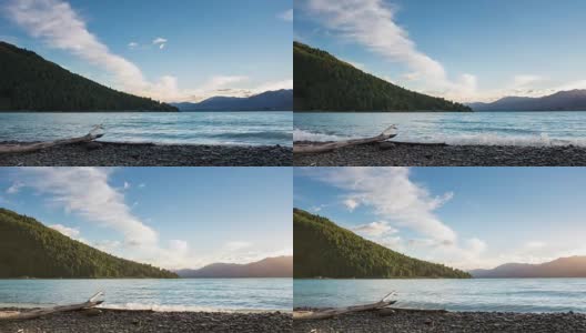 4K时光流逝:新西兰南岛的泰卡波湖。高清在线视频素材下载