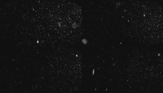 29、圣诞真正的大雪从顶上飘落，圣诞冬天用星星无缝圈上黑色高清在线视频素材下载