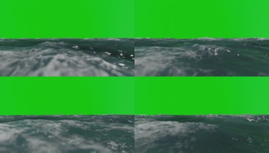 大海的特写，绿幕Chromakey高清在线视频素材下载