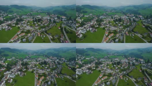 俯瞰瑞士图芬市高清在线视频素材下载