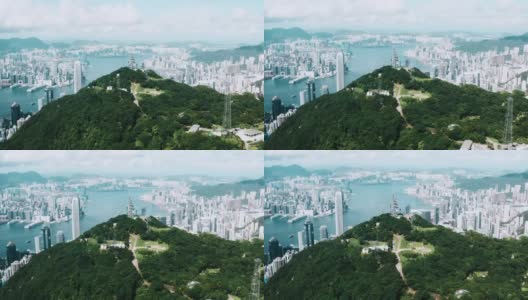 香港太平山顶电台高清在线视频素材下载