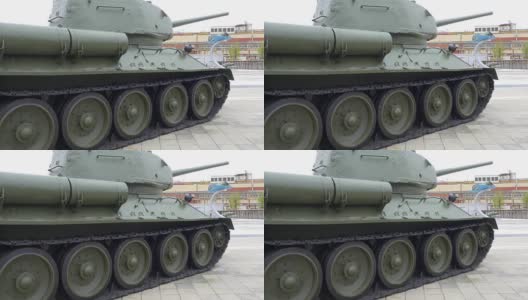 苏联二战中期坦克t-34。二战t-34坦克高清在线视频素材下载