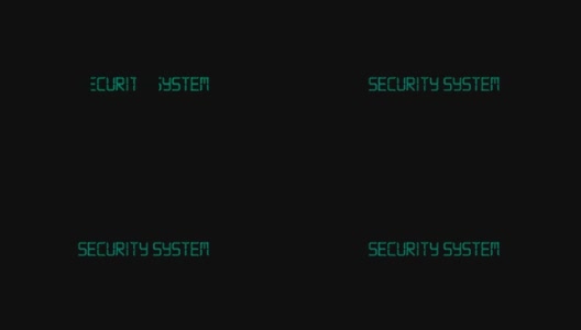 安全系统故障排版字母高清在线视频素材下载