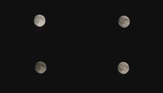 满月在漆黑的夜空高清在线视频素材下载