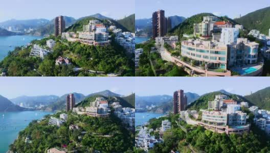 香港浅水湾的无人机照片高清在线视频素材下载