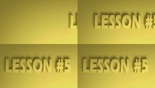 第五课黄色的黄色背景从右到左- 3D渲染视频剪辑高清在线视频素材下载