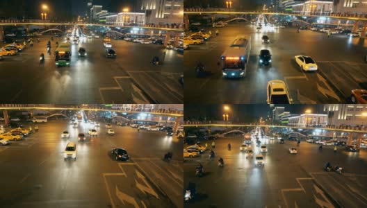 夜晚的城市交通高清在线视频素材下载