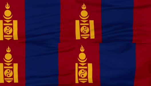 蒙古国旗迎风飘扬高清在线视频素材下载