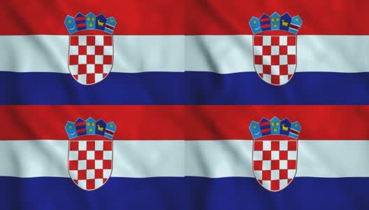 克罗地亚的国旗高清在线视频素材下载