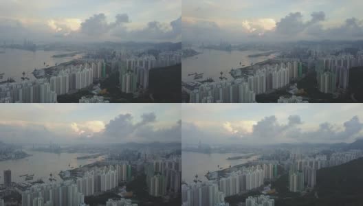 香港城市的日出景象高清在线视频素材下载