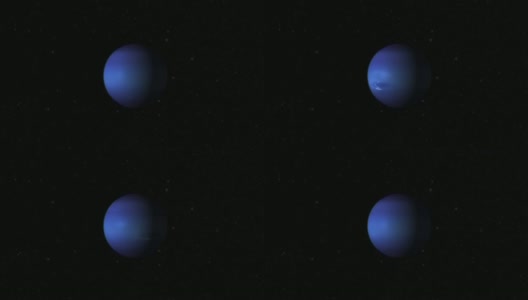 旋转行星海王星-中心范围高清在线视频素材下载