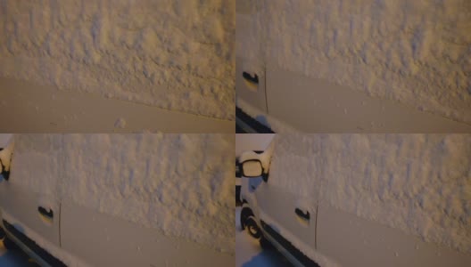 在白雪覆盖的汽车里高清在线视频素材下载