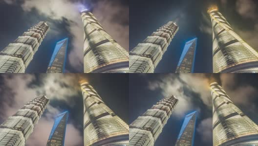 TL/上海地标建筑夜景高清在线视频素材下载