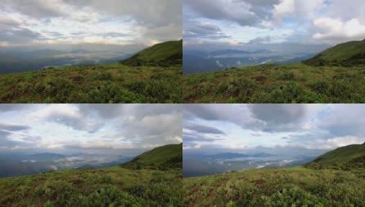云层运动在山脉西部的高歇林山脉之上高清在线视频素材下载