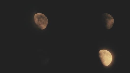 用长焦距望远镜拍摄月球。高清在线视频素材下载