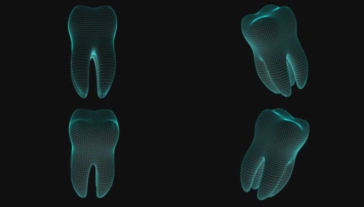 牙齿。循环镜头4K分辨率。高清在线视频素材下载