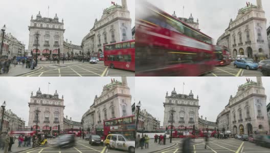 伦敦皮卡迪利广场时光流逝高清在线视频素材下载