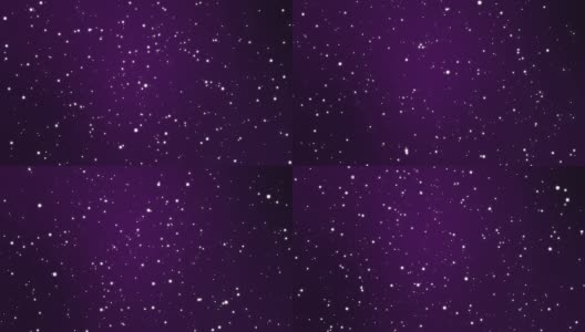 紫色夜空背景与动画星星高清在线视频素材下载
