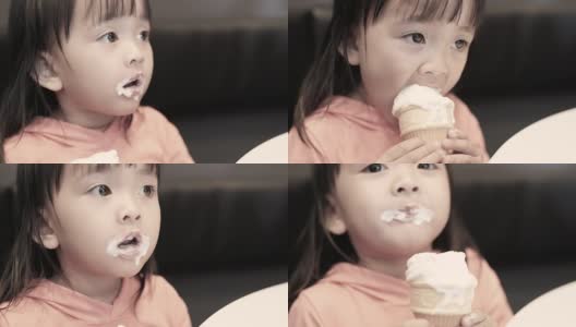 吃冰淇淋的孩子高清在线视频素材下载