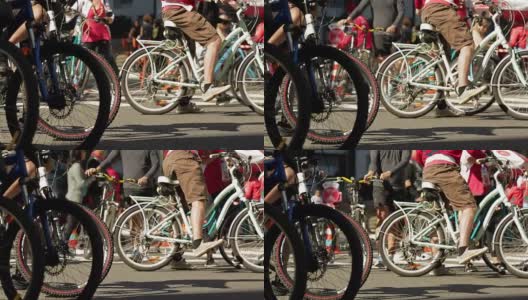 自行车在城市区域的集聚。自行车revolution.mov高清在线视频素材下载
