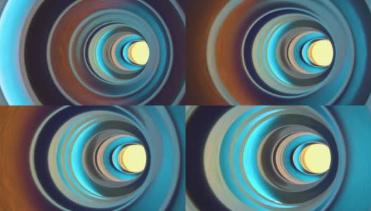 彩色发光隧道，多色洞，3d渲染。高清在线视频素材下载