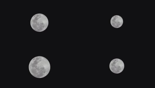满月叠黑夜空。从地球的角度看，满月是月相。它发生在地球位于太阳和月亮之间，看起来像一个圆形的圆盘高清在线视频素材下载