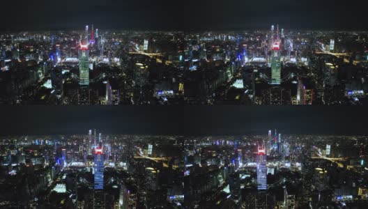 广州中轴线夜景平移图高清在线视频素材下载