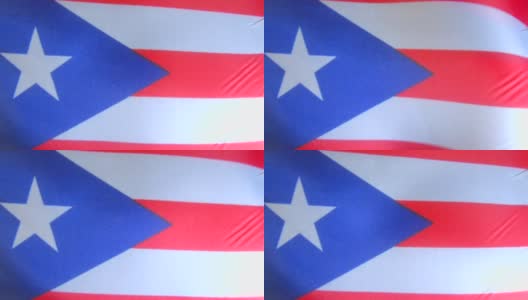 波多黎各国旗高清在线视频素材下载
