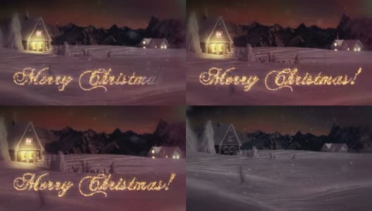 圣诞快乐在冬季仙境高清在线视频素材下载