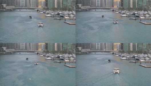 迪拜码头的Real Time现代摩天大楼高清在线视频素材下载