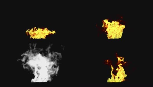 3D渲染火运动图形与旅行Mattes高清在线视频素材下载