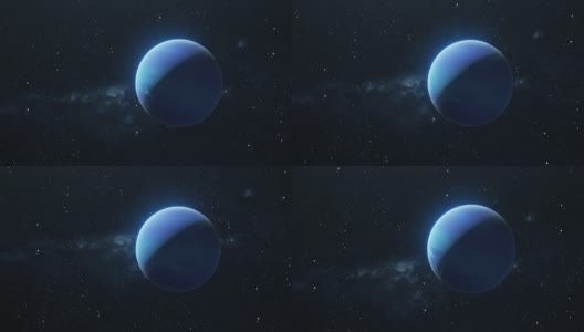 在太空深处旋转的海王星高清在线视频素材下载