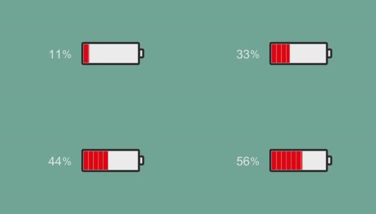 电池充电动画高清在线视频素材下载