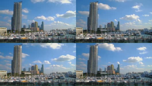 迈阿密港口的时间流逝高清在线视频素材下载