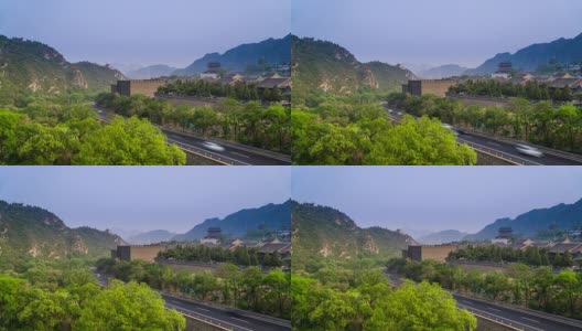 北京长城的航拍照片高清在线视频素材下载