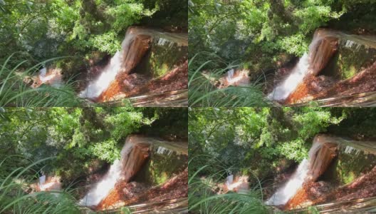 台北阳明山的小瀑布高清在线视频素材下载