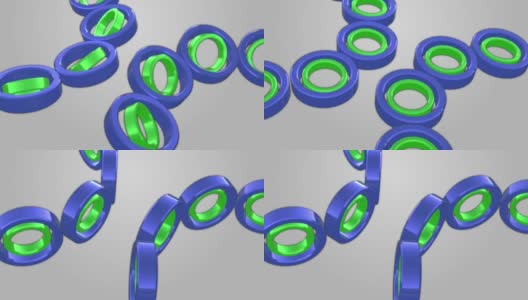 滚动金属3D管和球体背景高清在线视频素材下载