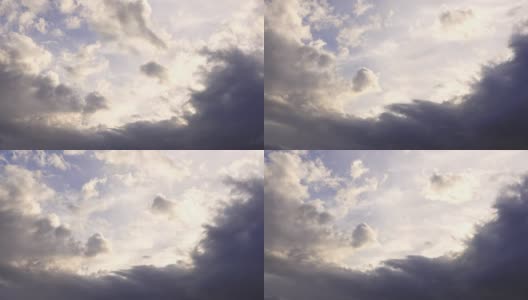 4K:日落时的云彩高清在线视频素材下载