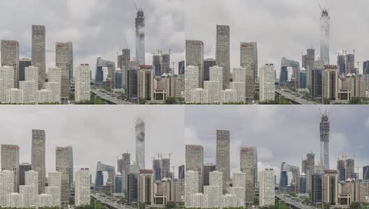 时间lapse-Beijing天际线高清在线视频素材下载