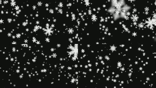 Big Snowflakes Falling | Winter Snowfall |圣诞快乐，新年快乐高清在线视频素材下载