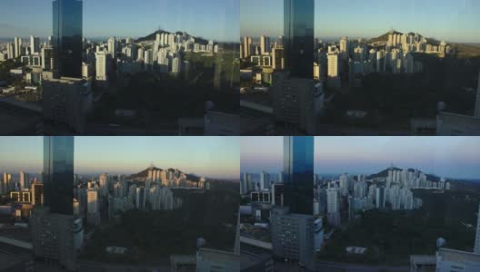 巴西米纳斯吉拉斯州首府贝洛奥里藏特的4K长曝光时间间隔，在最近的一个更高阶层社区的新建筑高清在线视频素材下载