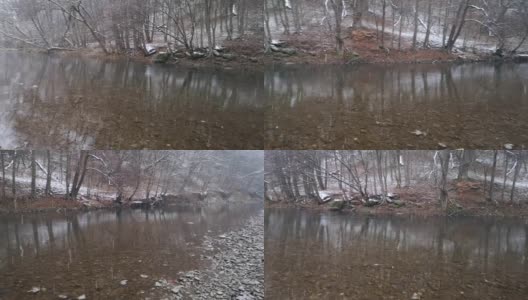 山河在下雪高清在线视频素材下载
