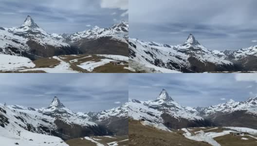 瑞士雄伟的马特洪峰全景高清在线视频素材下载