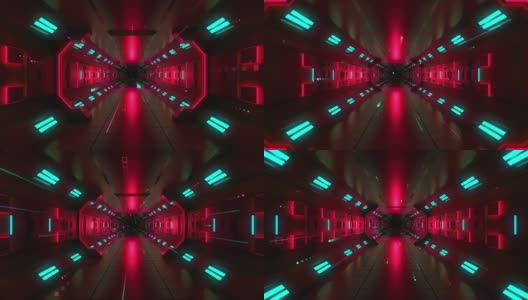 科幻隧道颜色02高清在线视频素材下载
