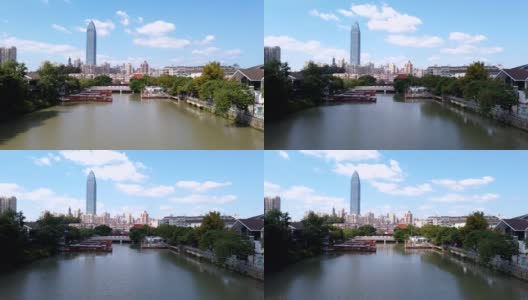 浙江省温州市南塘街现代建筑景观高清在线视频素材下载