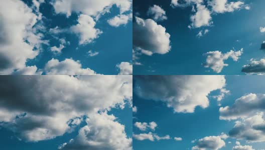 4k超高清时间推移的移动云和蓝天在白天高清在线视频素材下载