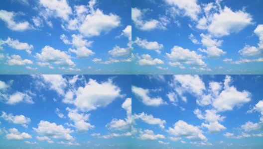 晴朗的天空和一片云彩高清在线视频素材下载
