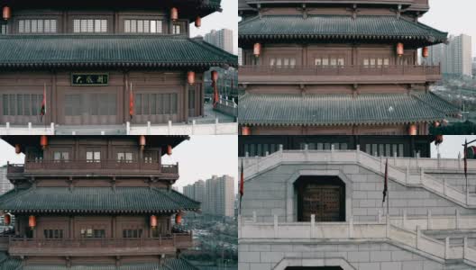 中国古典宝塔-大风亭，西安，中国。高清在线视频素材下载